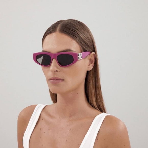 NEW BALENCIAGA SUNGLASSES BB0095S 017 PINK UNISEX EYEWEAR BALENCIAGA - Picture 6 of 12